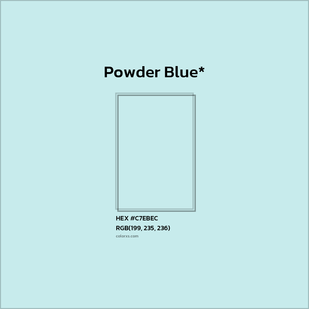 HEX #C7EBEC Color Name, Color Code, Palettes, Similar Paints, Images