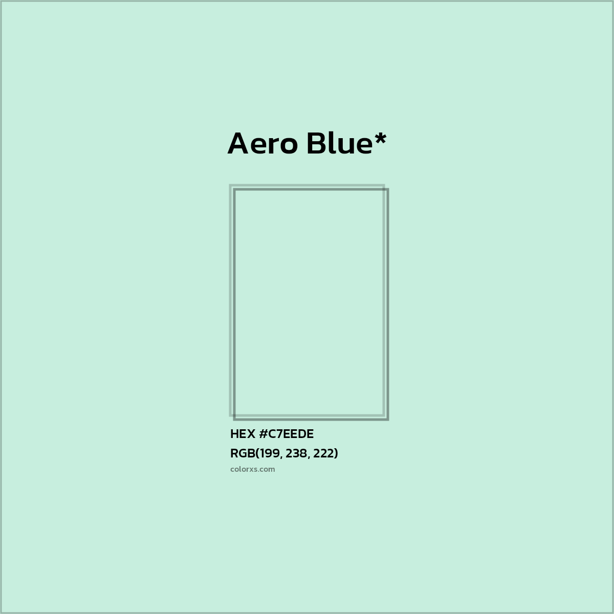 HEX #C7EEDE Color Name, Color Code, Palettes, Similar Paints, Images