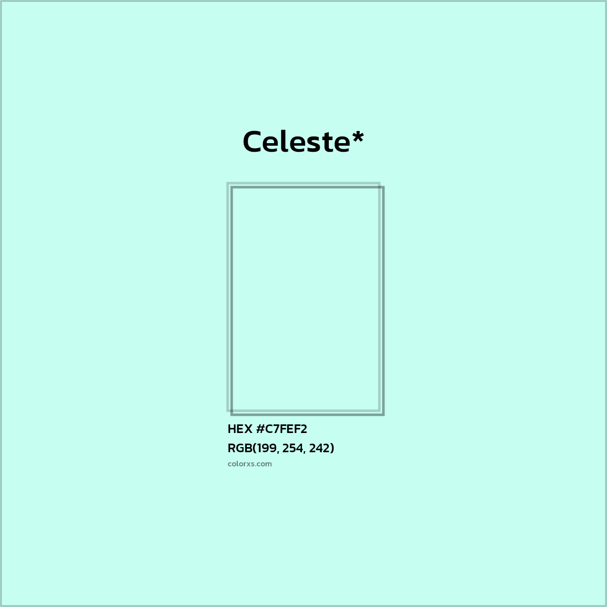 HEX #C7FEF2 Color Name, Color Code, Palettes, Similar Paints, Images