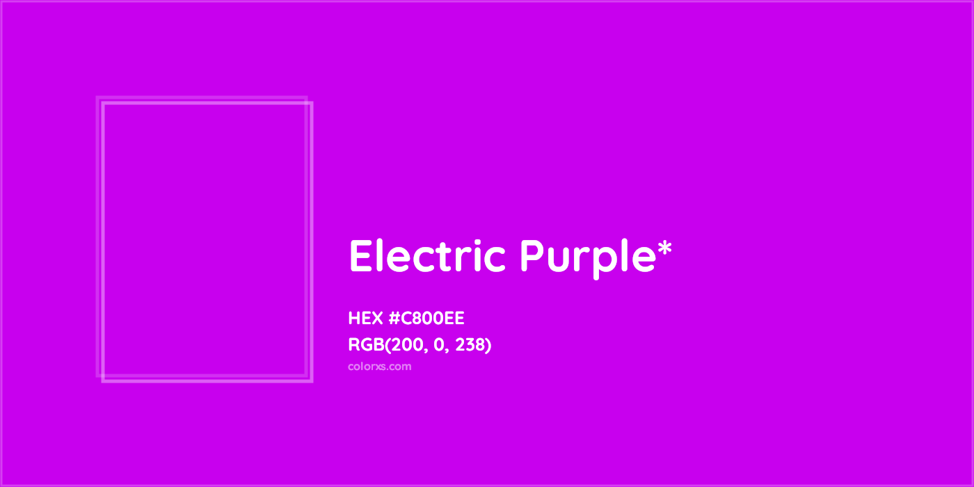 HEX #C800EE Color Name, Color Code, Palettes, Similar Paints, Images