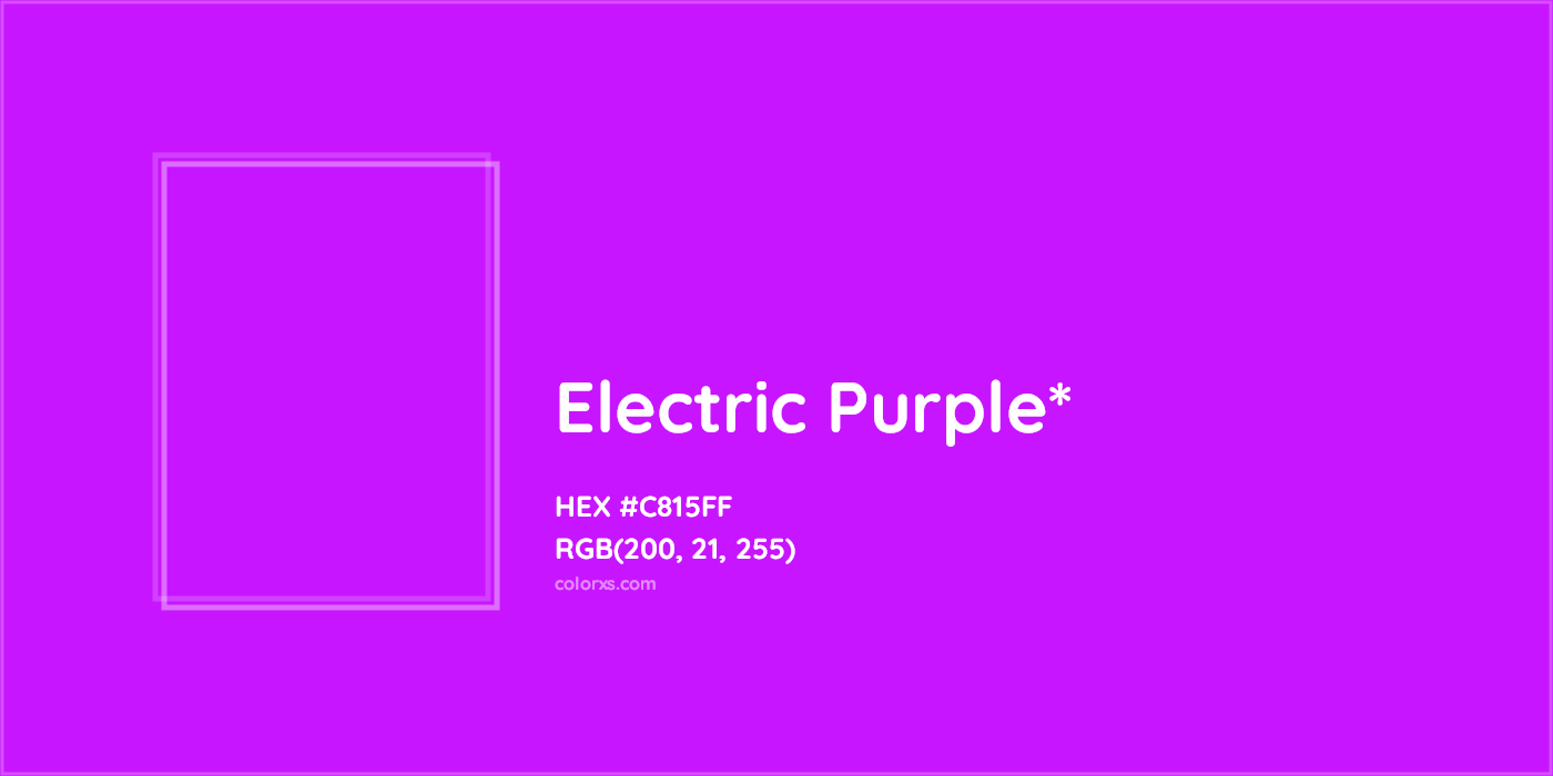 HEX #C815FF Color Name, Color Code, Palettes, Similar Paints, Images