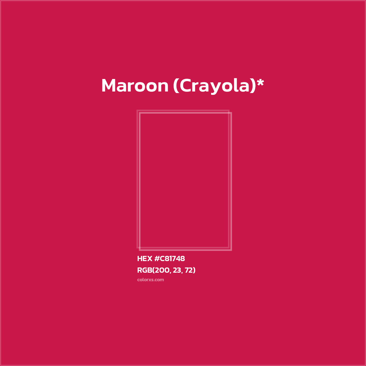 HEX #C81748 Color Name, Color Code, Palettes, Similar Paints, Images