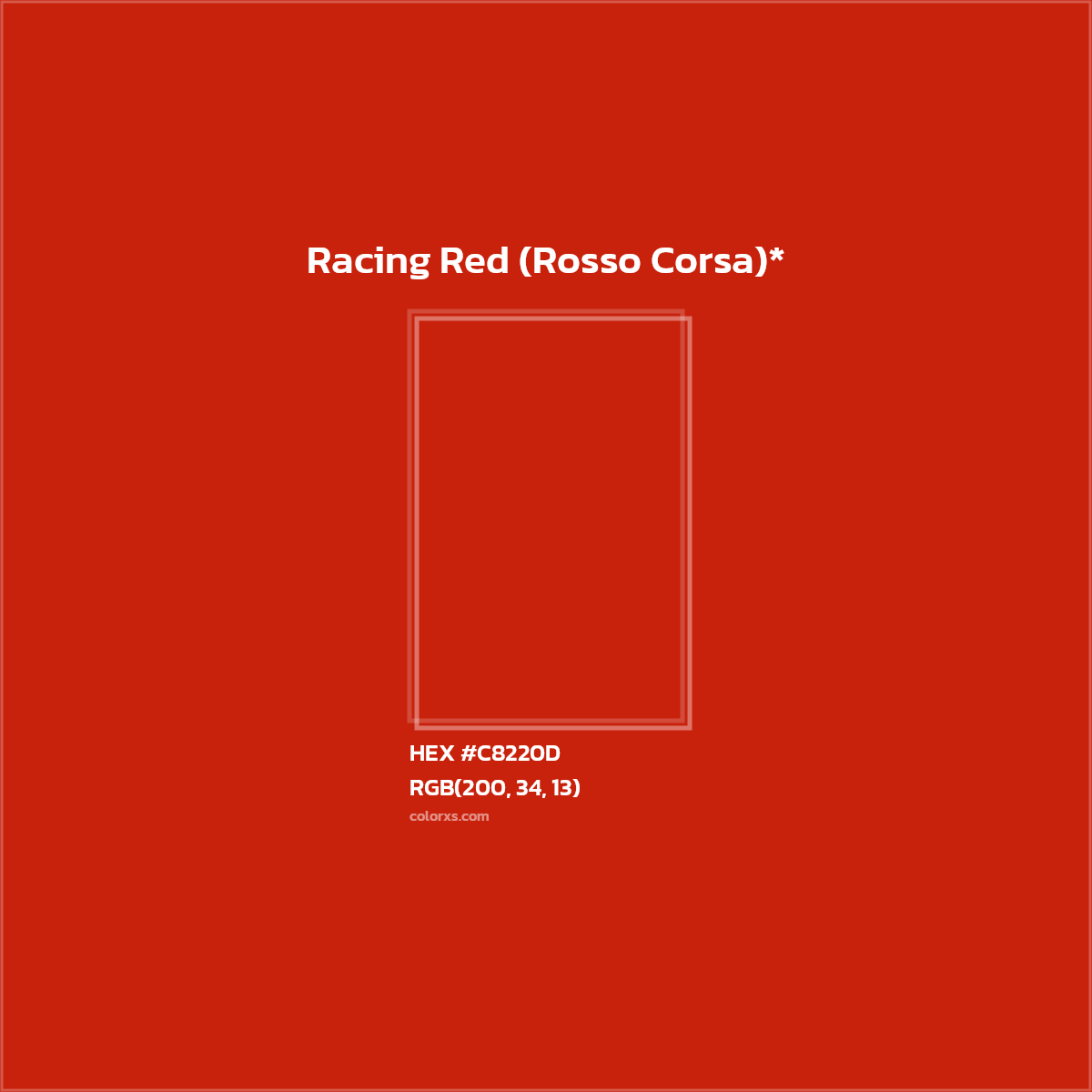 HEX #C8220D Color Name, Color Code, Palettes, Similar Paints, Images