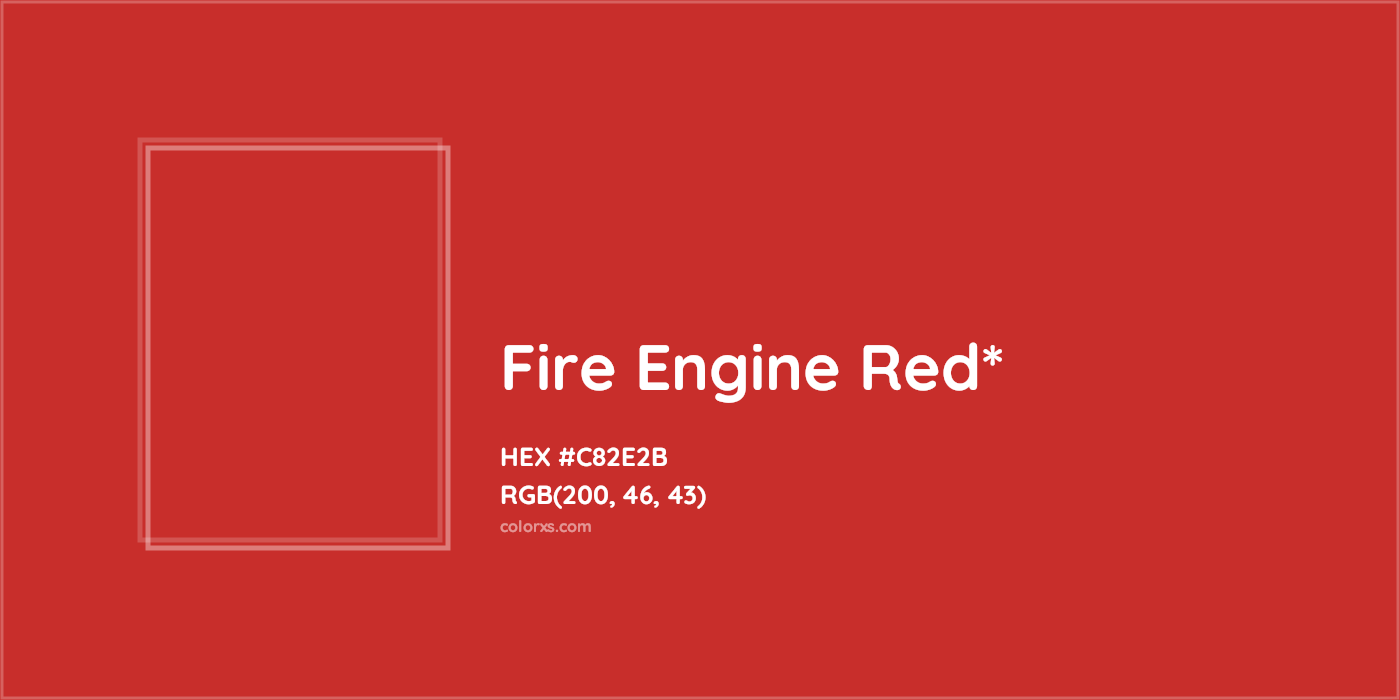 HEX #C82E2B Color Name, Color Code, Palettes, Similar Paints, Images