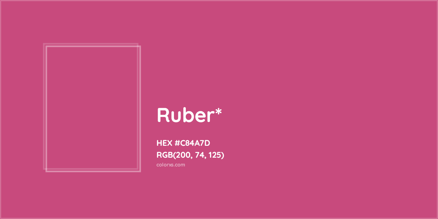 HEX #C84A7D Color Name, Color Code, Palettes, Similar Paints, Images