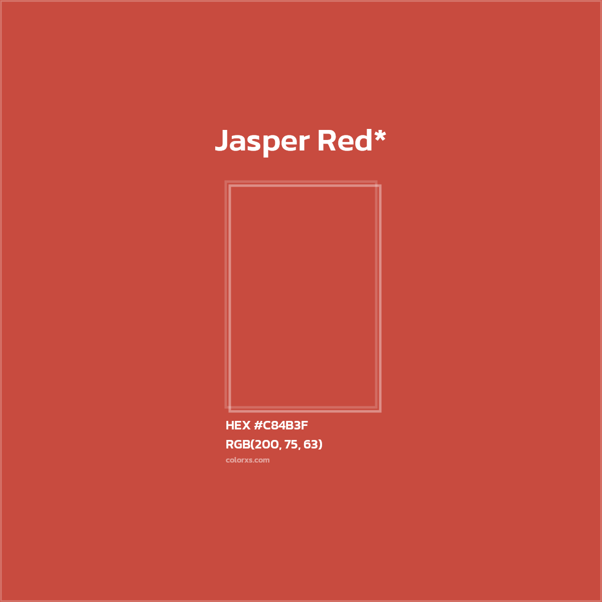 HEX #C84B3F Color Name, Color Code, Palettes, Similar Paints, Images