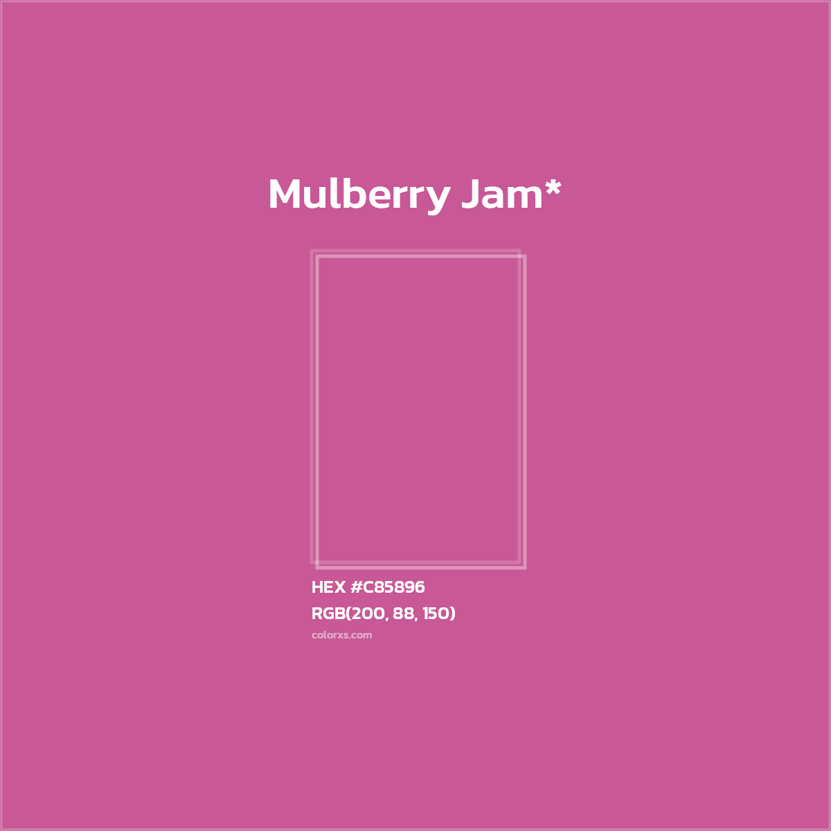 HEX #C85896 Color Name, Color Code, Palettes, Similar Paints, Images