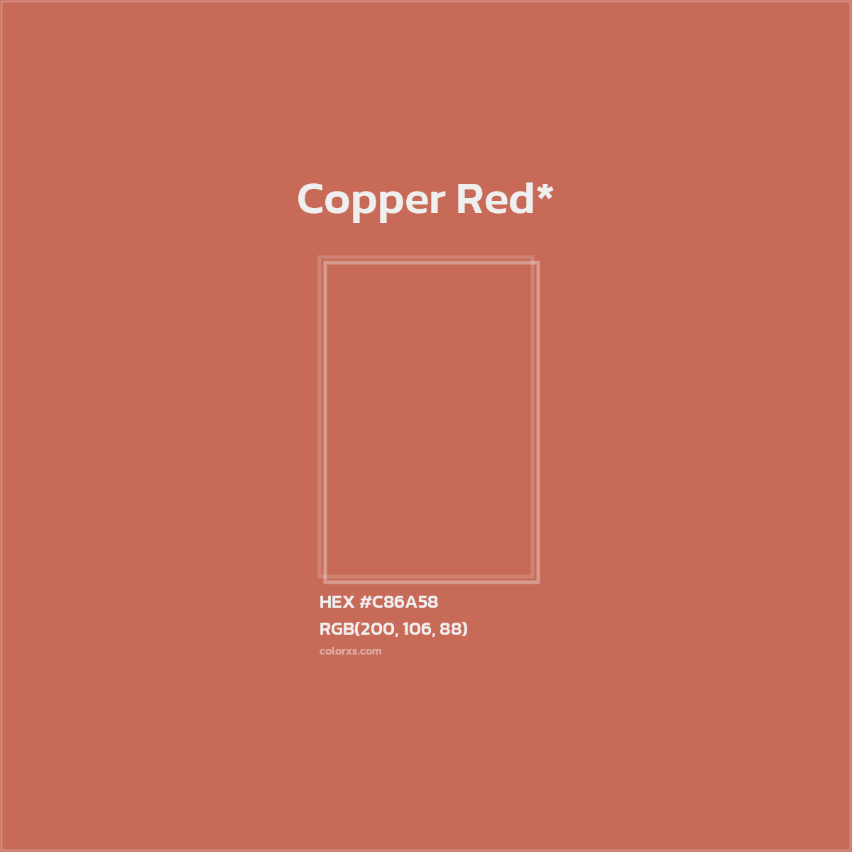 HEX #C86A58 Color Name, Color Code, Palettes, Similar Paints, Images