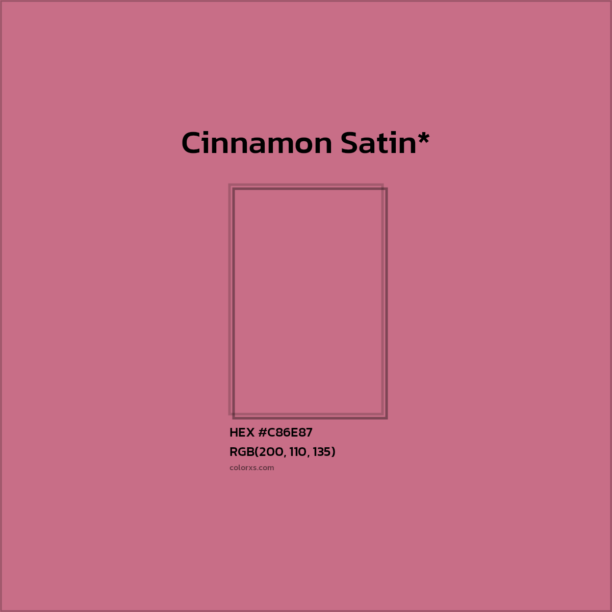 HEX #C86E87 Color Name, Color Code, Palettes, Similar Paints, Images