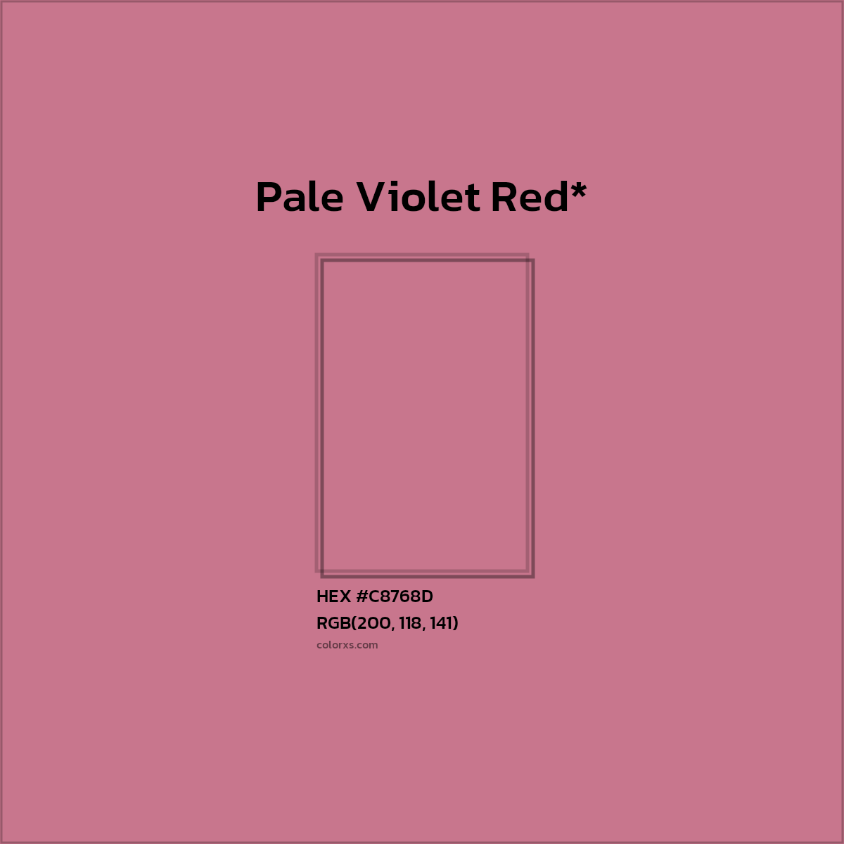 HEX #C8768D Color Name, Color Code, Palettes, Similar Paints, Images