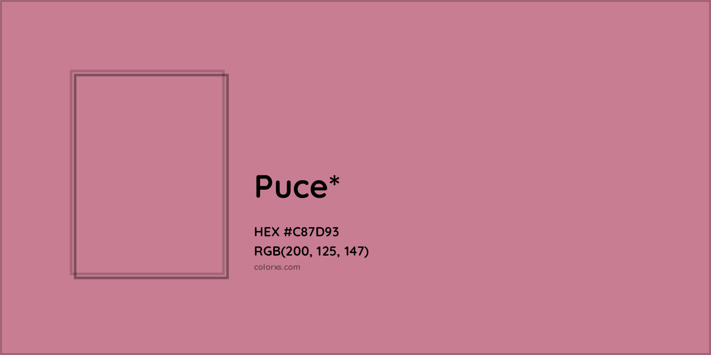 HEX #C87D93 Color Name, Color Code, Palettes, Similar Paints, Images