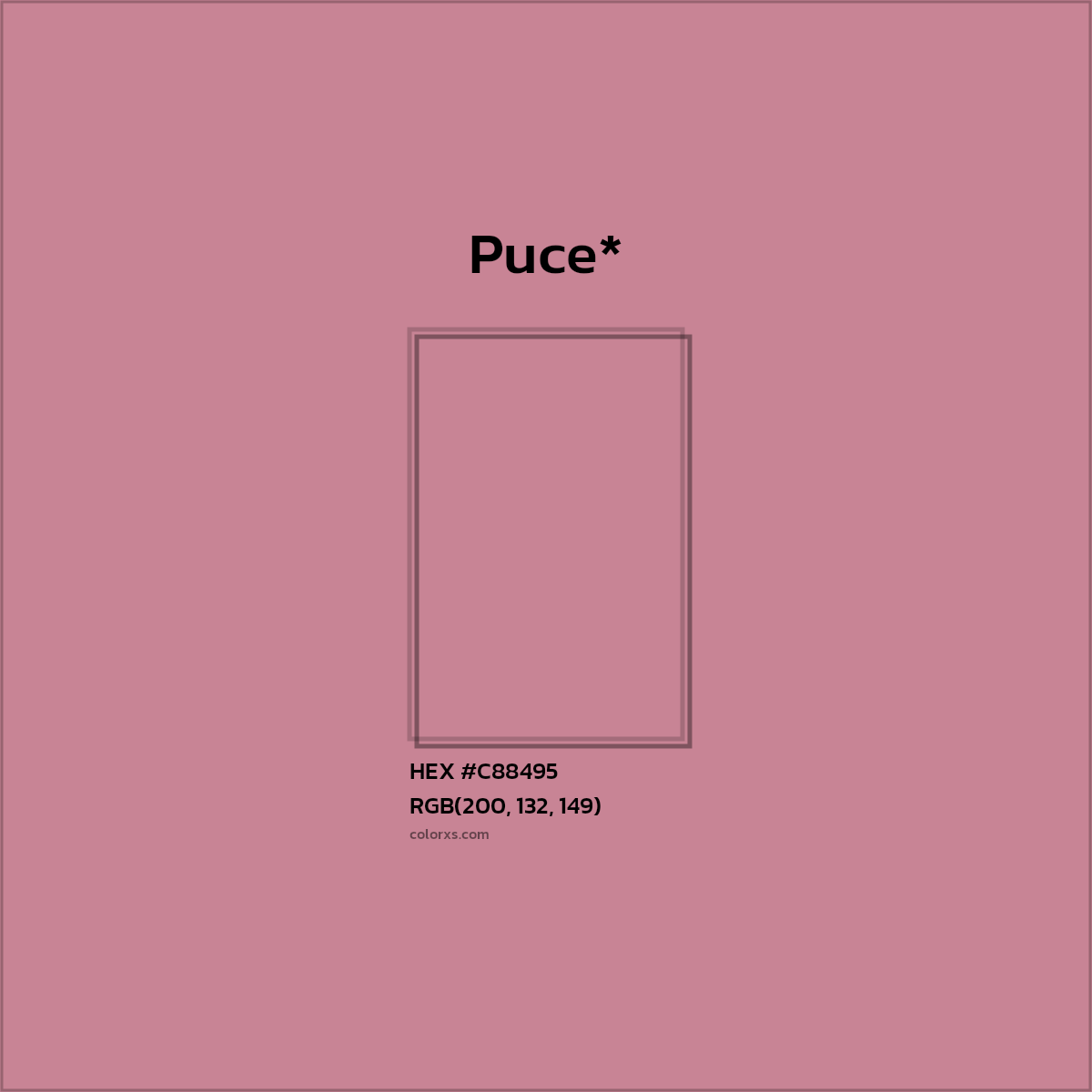 HEX #C88495 Color Name, Color Code, Palettes, Similar Paints, Images
