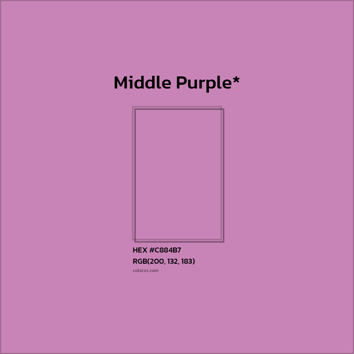 HEX #C884B7 Color Name, Color Code, Palettes, Similar Paints, Images
