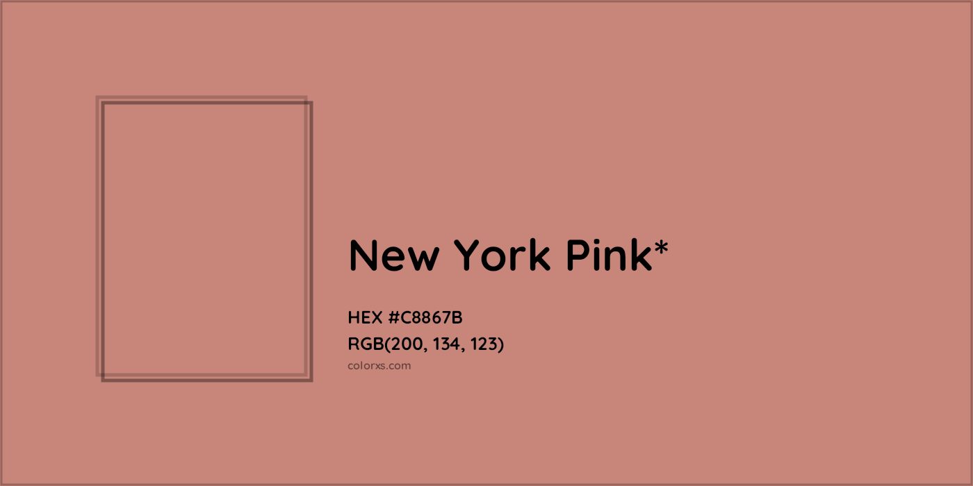 HEX #C8867B Color Name, Color Code, Palettes, Similar Paints, Images