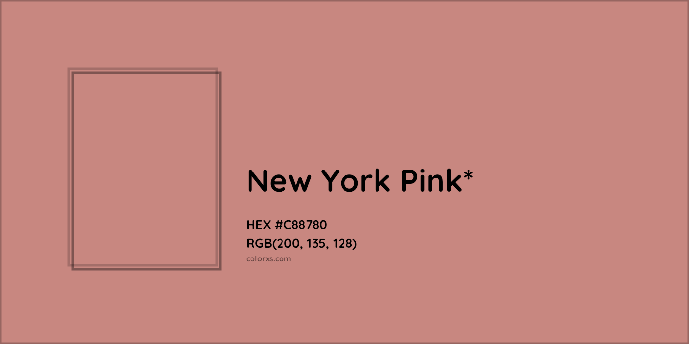 HEX #C88780 Color Name, Color Code, Palettes, Similar Paints, Images