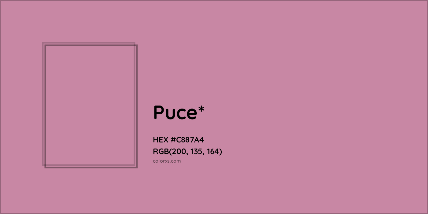 HEX #C887A4 Color Name, Color Code, Palettes, Similar Paints, Images