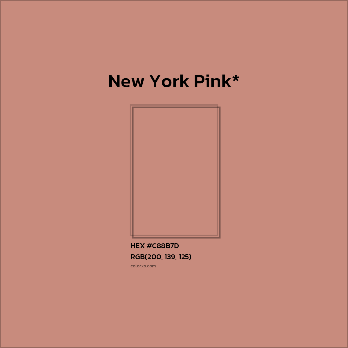 HEX #C88B7D Color Name, Color Code, Palettes, Similar Paints, Images