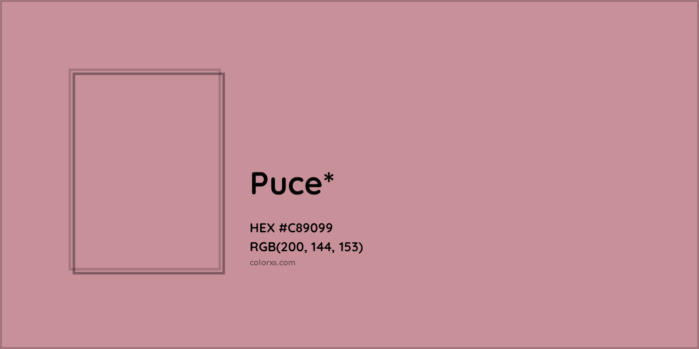 HEX #C89099 Color Name, Color Code, Palettes, Similar Paints, Images