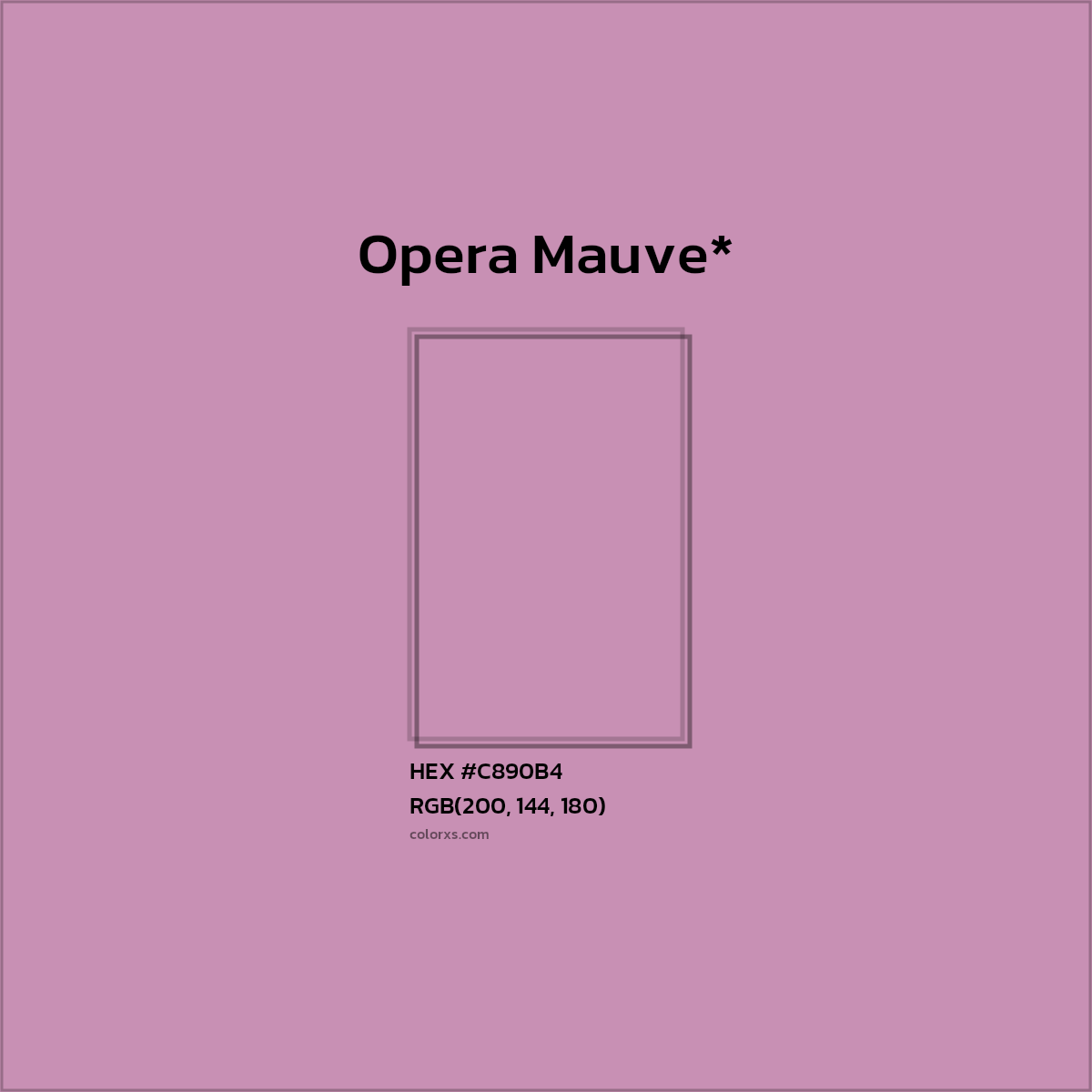 HEX #C890B4 Color Name, Color Code, Palettes, Similar Paints, Images