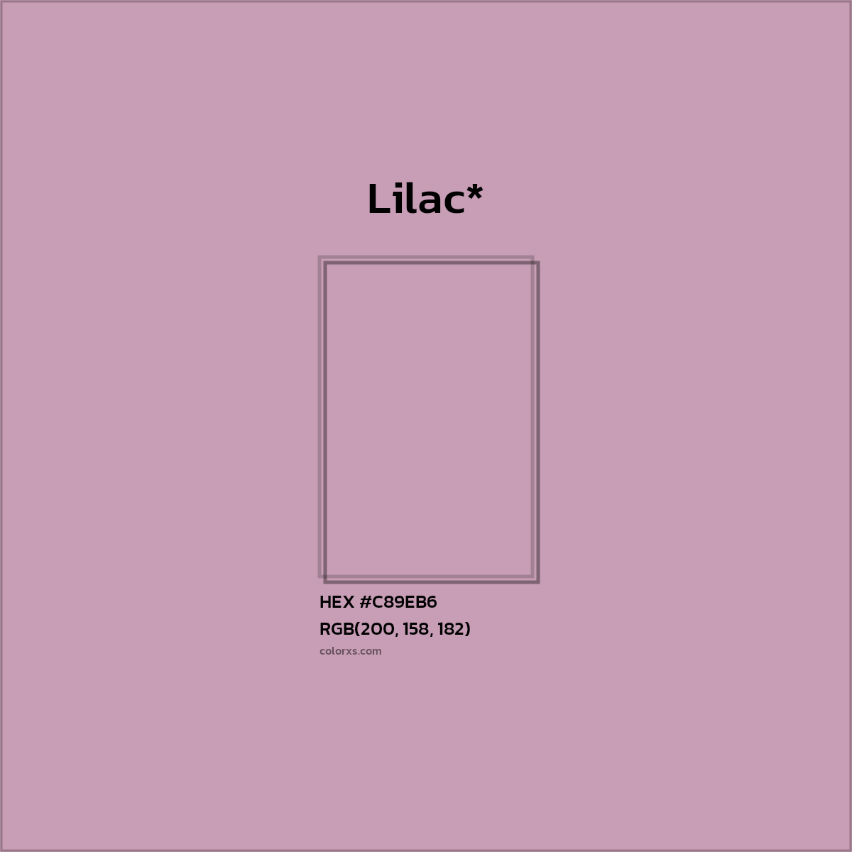 HEX #C89EB6 Color Name, Color Code, Palettes, Similar Paints, Images