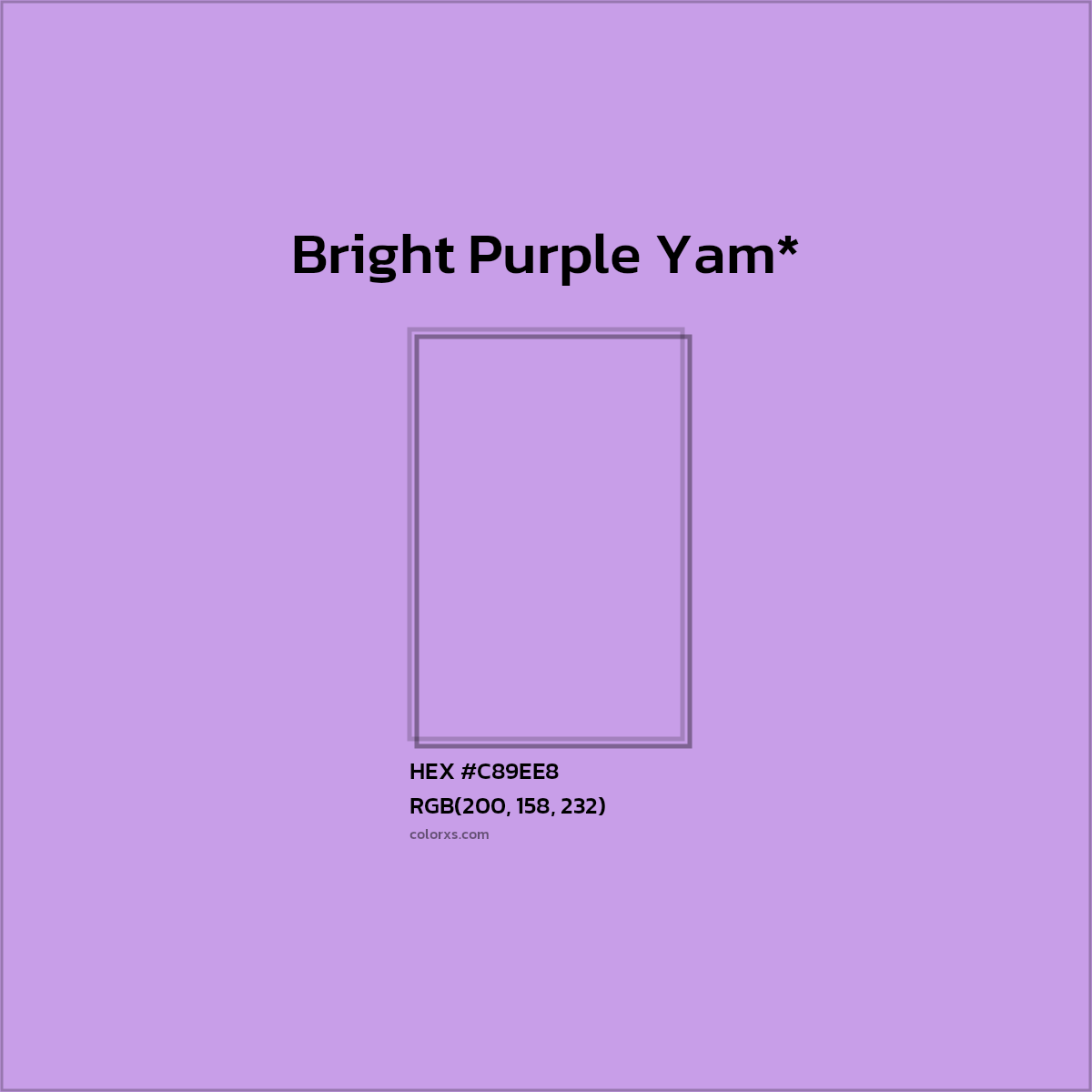 HEX #C89EE8 Color Name, Color Code, Palettes, Similar Paints, Images