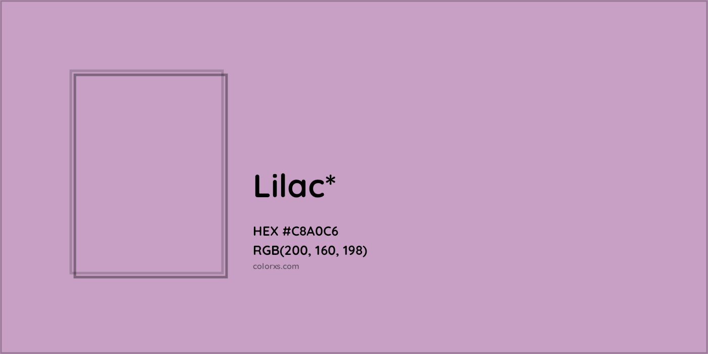 HEX #C8A0C6 Color Name, Color Code, Palettes, Similar Paints, Images