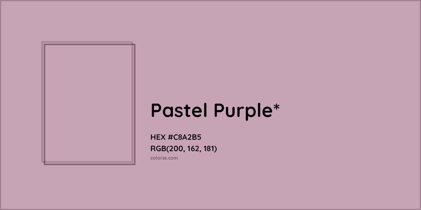 HEX #C8A2B5 Color Name, Color Code, Palettes, Similar Paints, Images