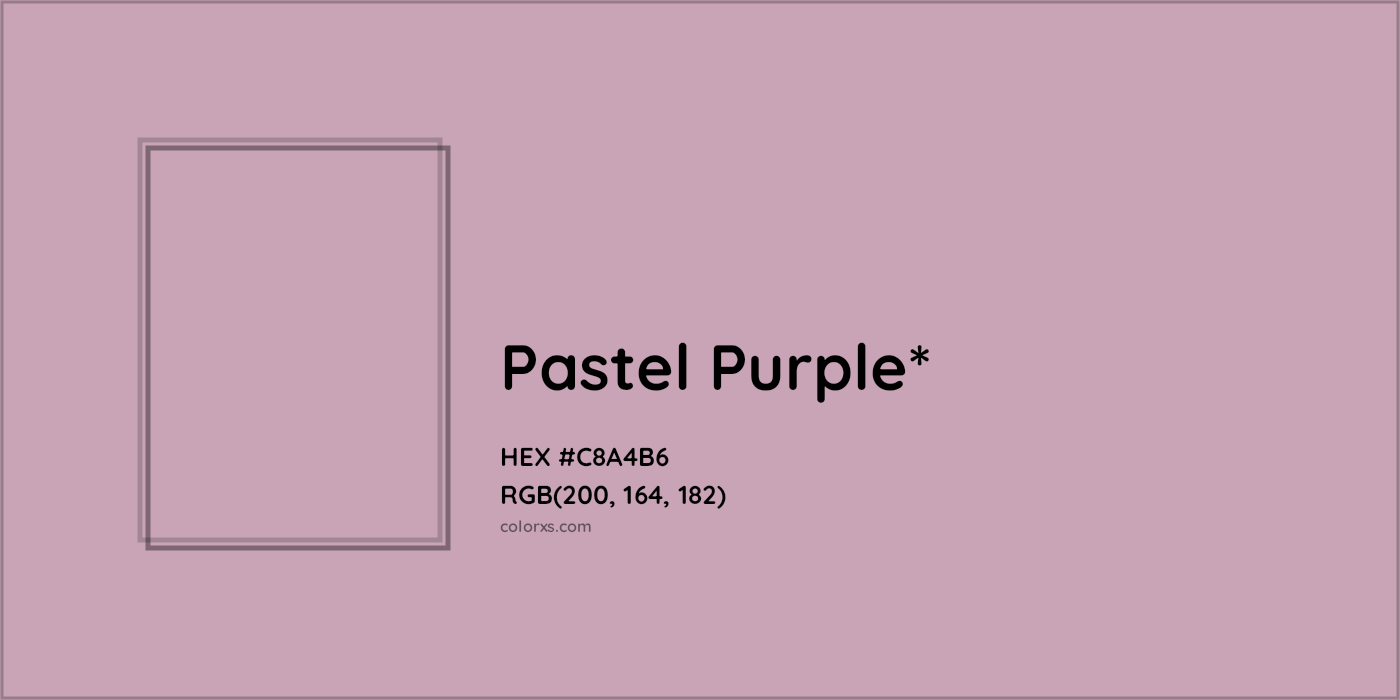 HEX #C8A4B6 Color Name, Color Code, Palettes, Similar Paints, Images