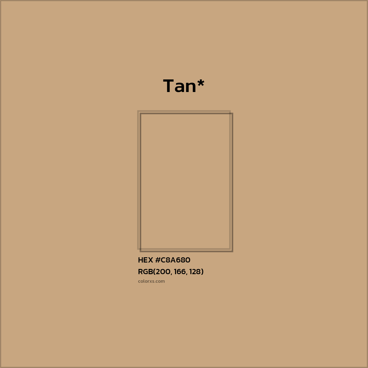 HEX #C8A680 Color Name, Color Code, Palettes, Similar Paints, Images