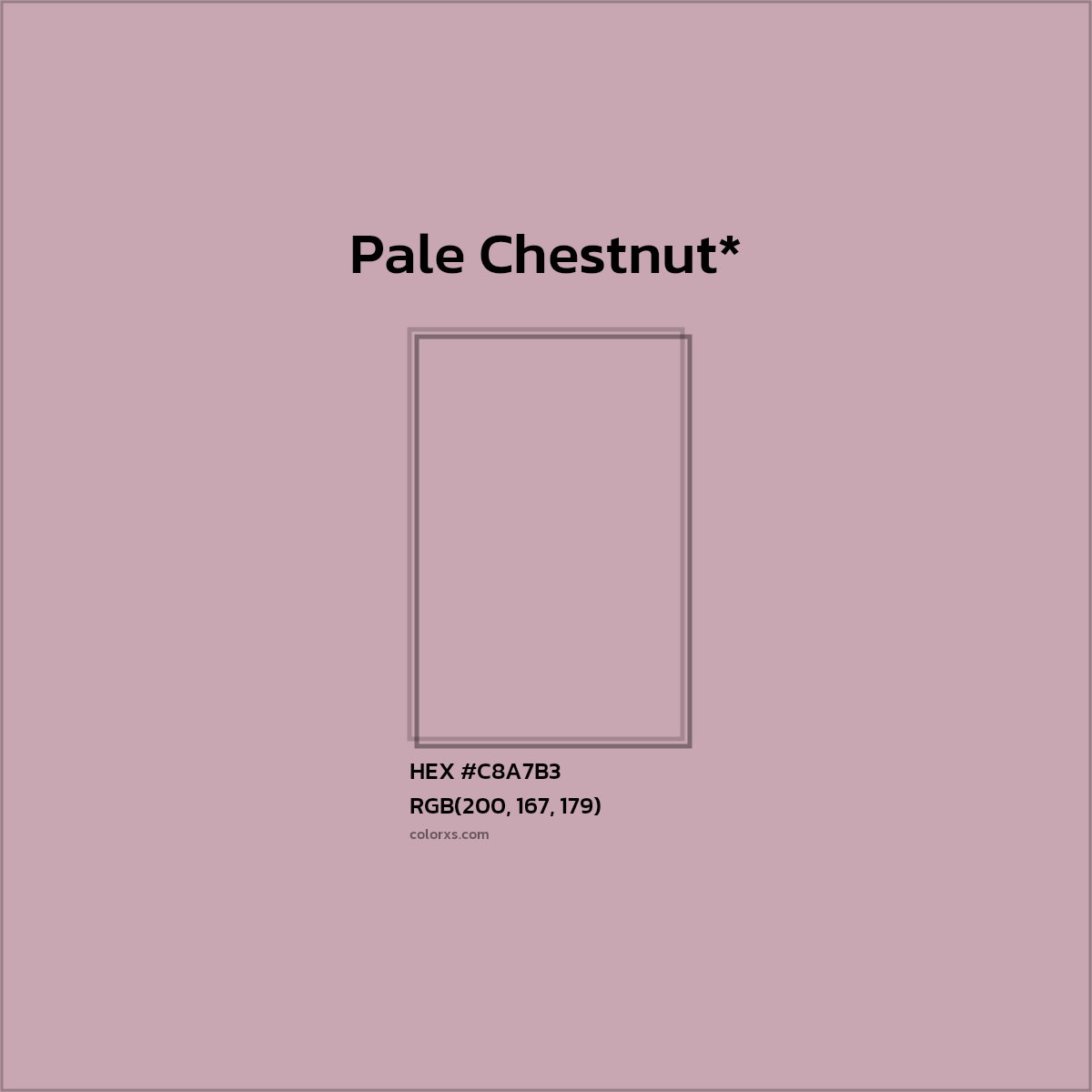 HEX #C8A7B3 Color Name, Color Code, Palettes, Similar Paints, Images