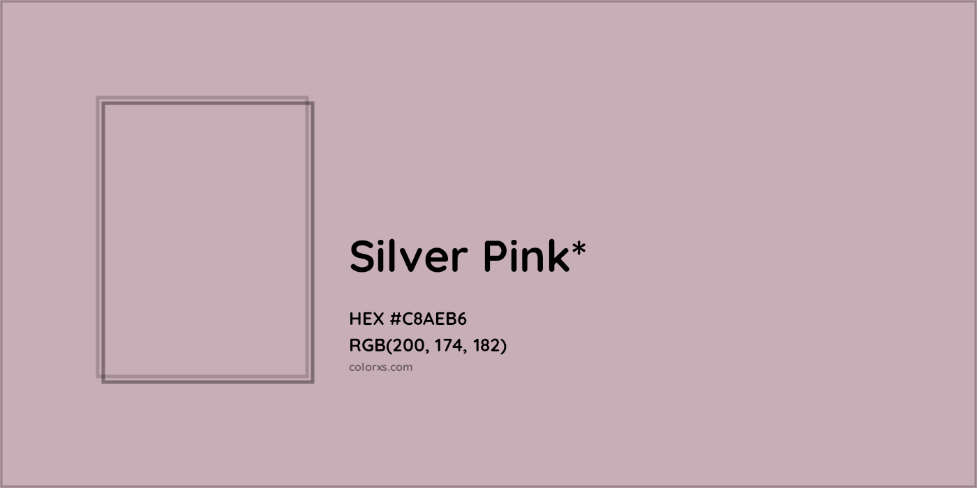 HEX #C8AEB6 Color Name, Color Code, Palettes, Similar Paints, Images