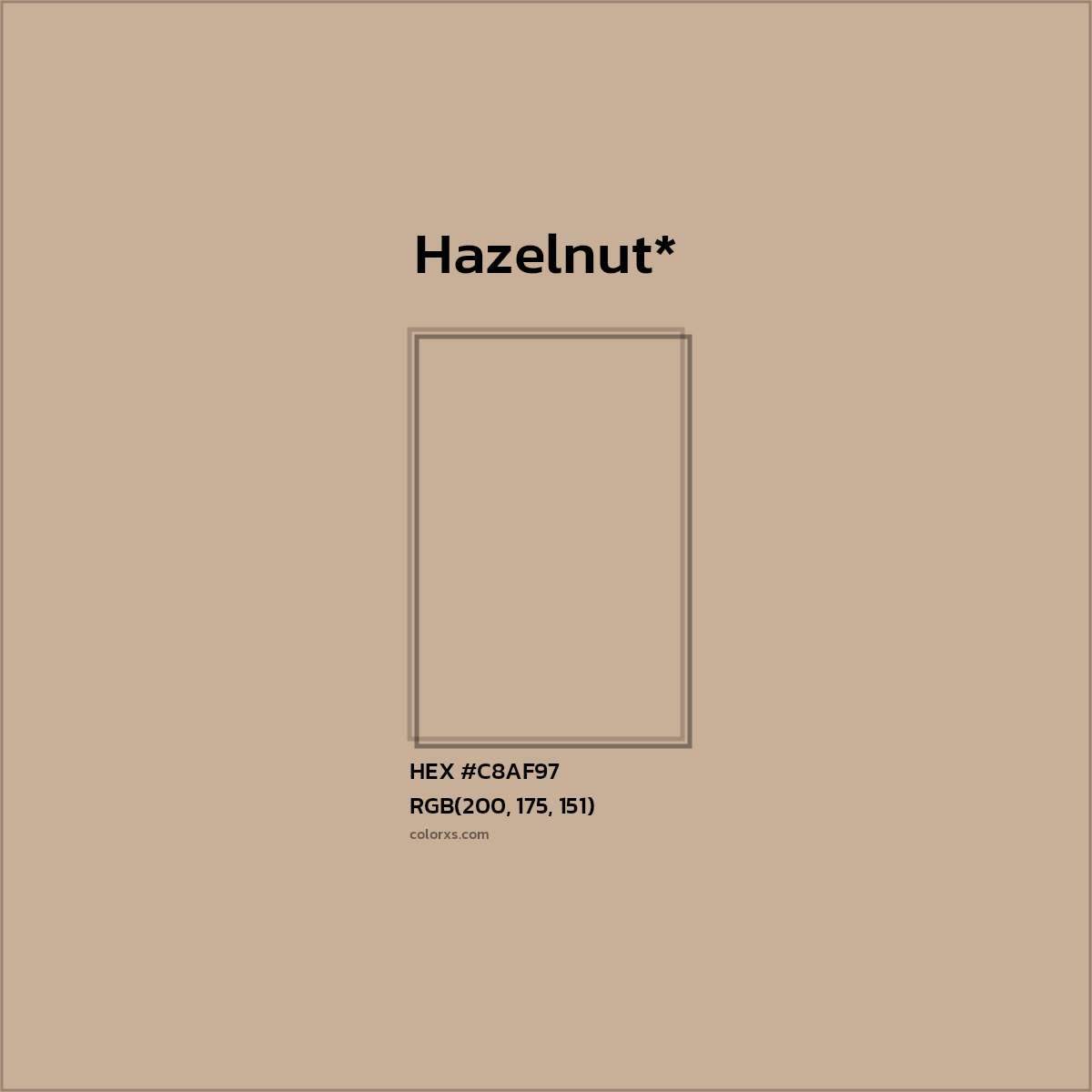 HEX #C8AF97 Color Name, Color Code, Palettes, Similar Paints, Images