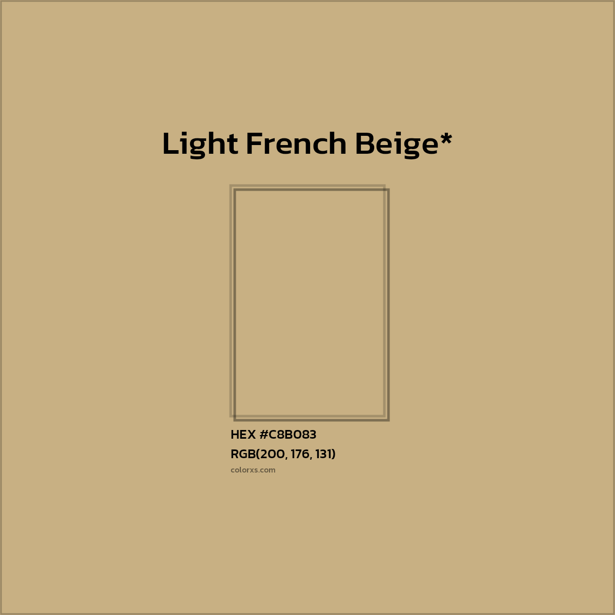 HEX #C8B083 Color Name, Color Code, Palettes, Similar Paints, Images