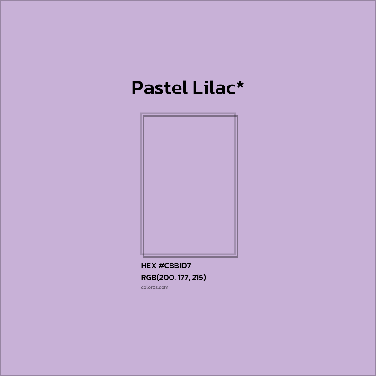 HEX #C8B1D7 Color Name, Color Code, Palettes, Similar Paints, Images