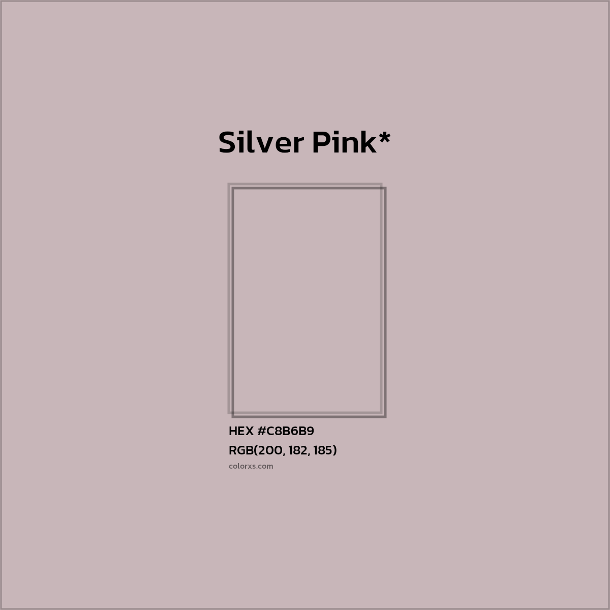 HEX #C8B6B9 Color Name, Color Code, Palettes, Similar Paints, Images