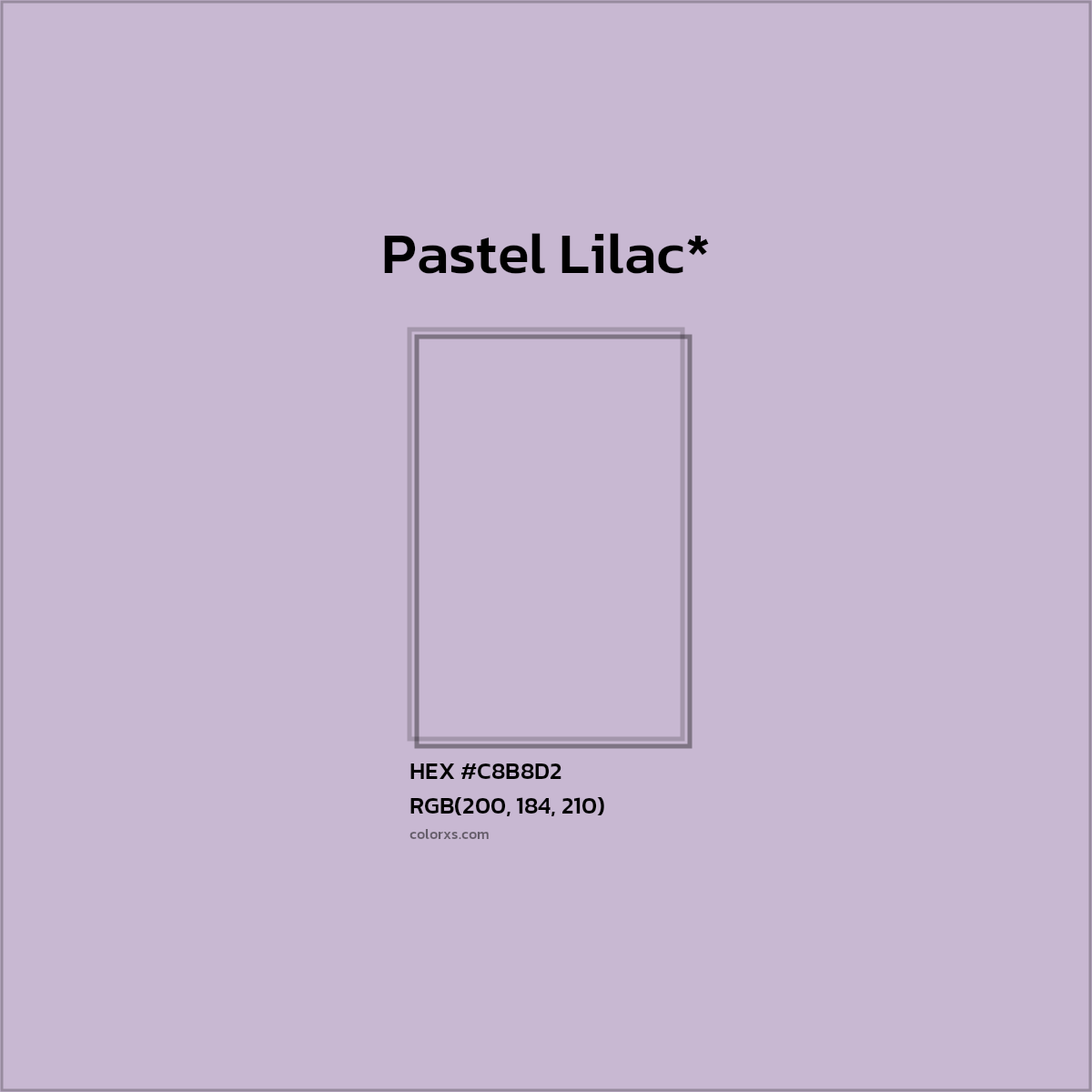 HEX #C8B8D2 Color Name, Color Code, Palettes, Similar Paints, Images