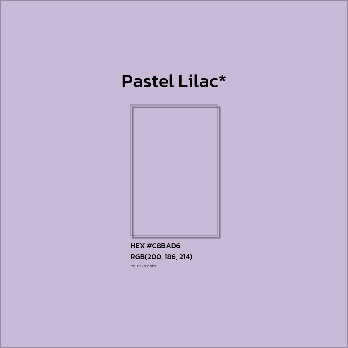 HEX #C8BAD6 Color Name, Color Code, Palettes, Similar Paints, Images