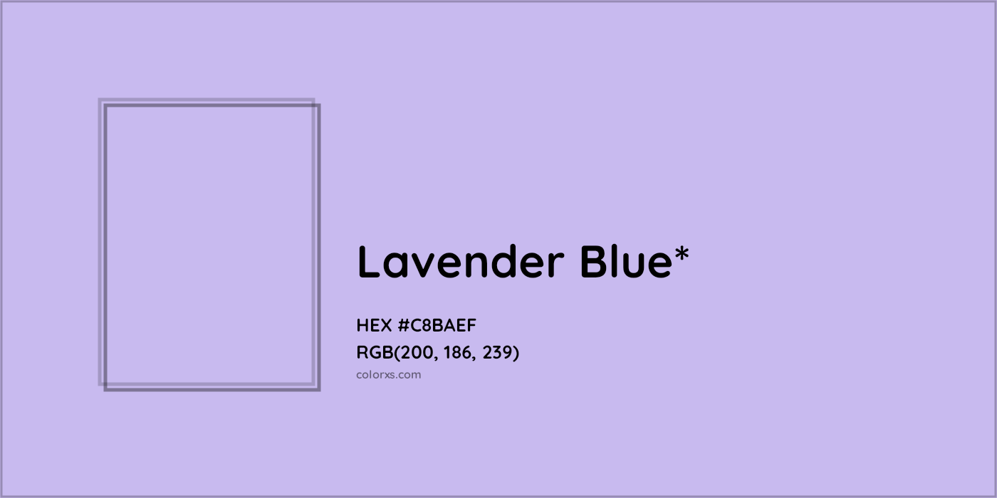 HEX #C8BAEF Color Name, Color Code, Palettes, Similar Paints, Images