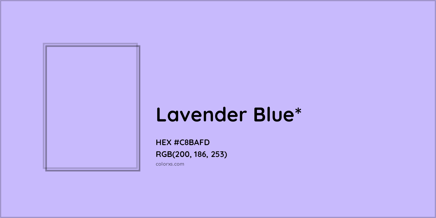HEX #C8BAFD Color Name, Color Code, Palettes, Similar Paints, Images