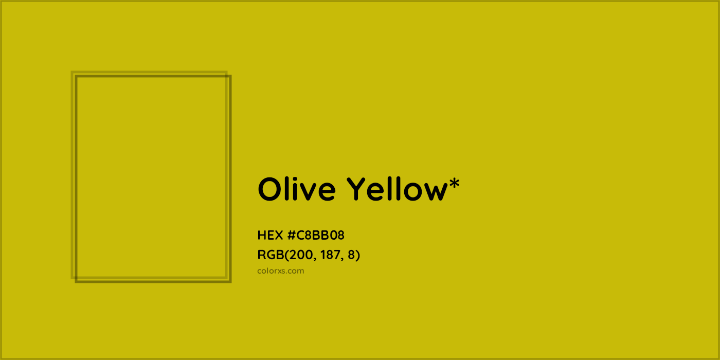 HEX #C8BB08 Color Name, Color Code, Palettes, Similar Paints, Images