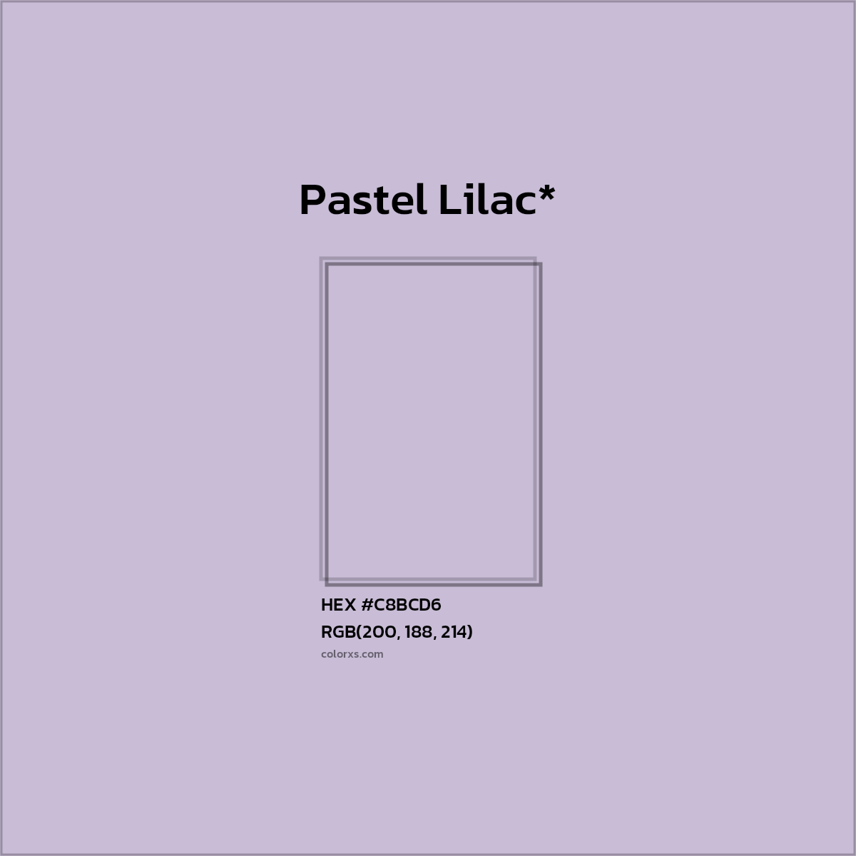 HEX #C8BCD6 Color Name, Color Code, Palettes, Similar Paints, Images