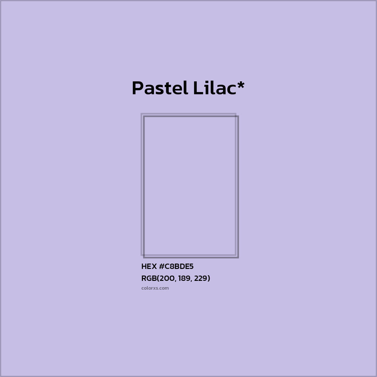 HEX #C8BDE5 Color Name, Color Code, Palettes, Similar Paints, Images