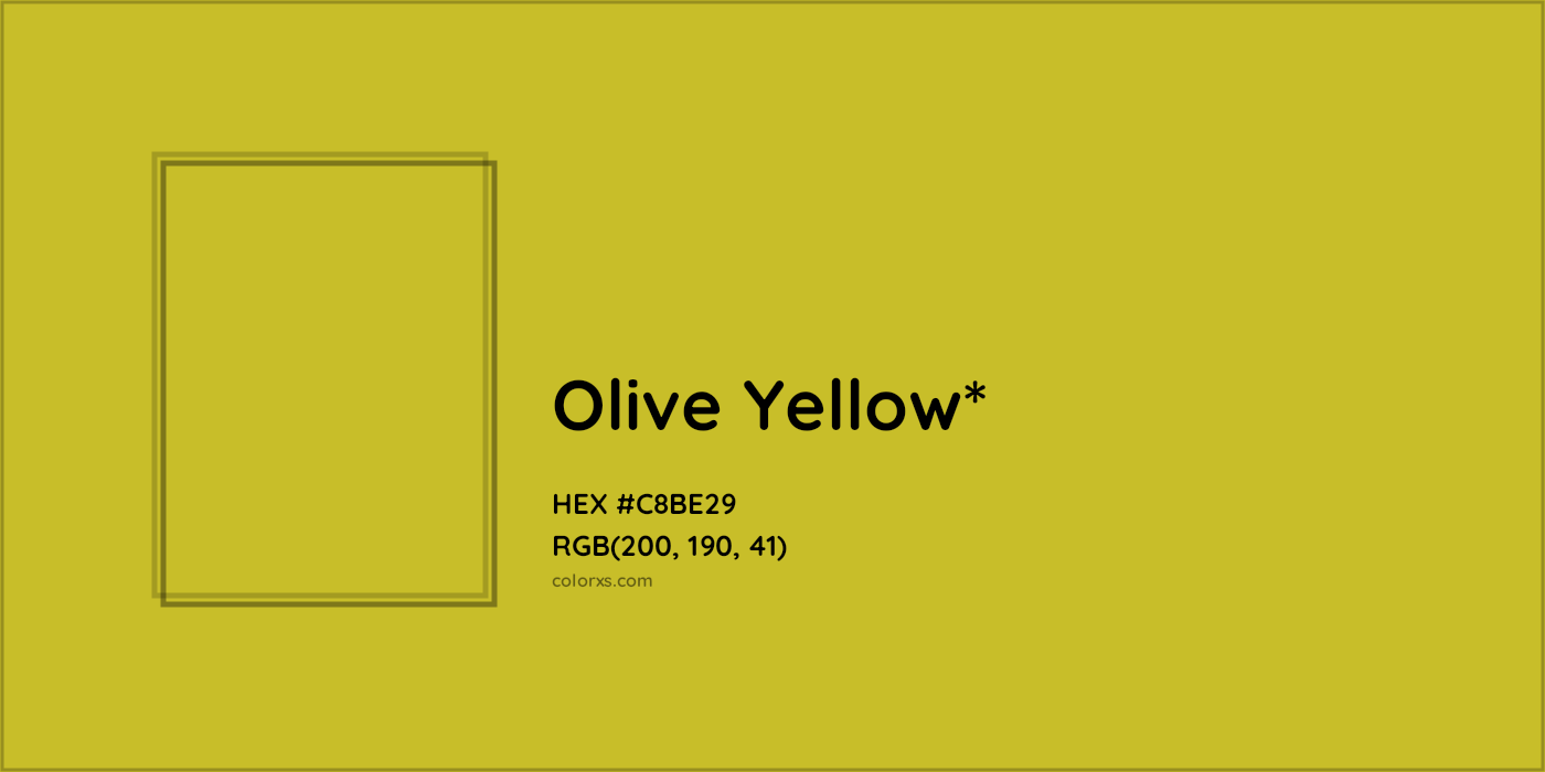 HEX #C8BE29 Color Name, Color Code, Palettes, Similar Paints, Images