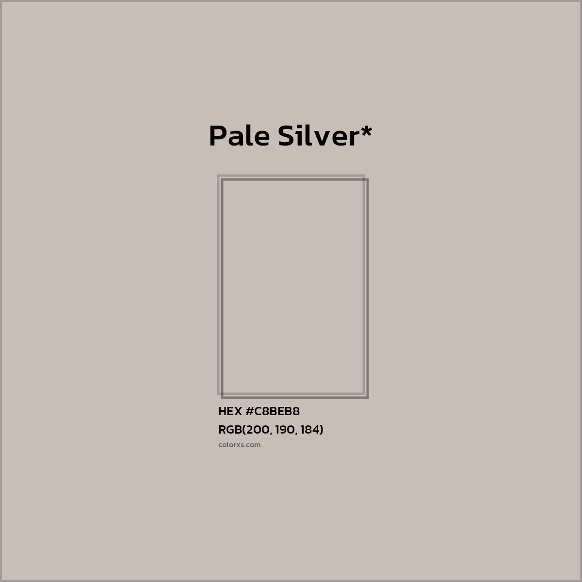 HEX #C8BEB8 Color Name, Color Code, Palettes, Similar Paints, Images