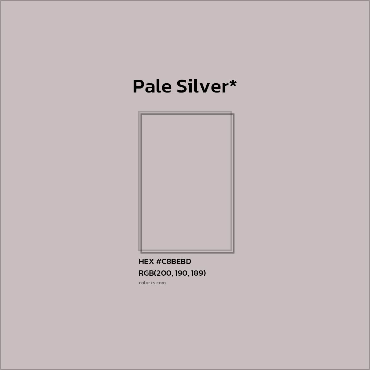 HEX #C8BEBD Color Name, Color Code, Palettes, Similar Paints, Images