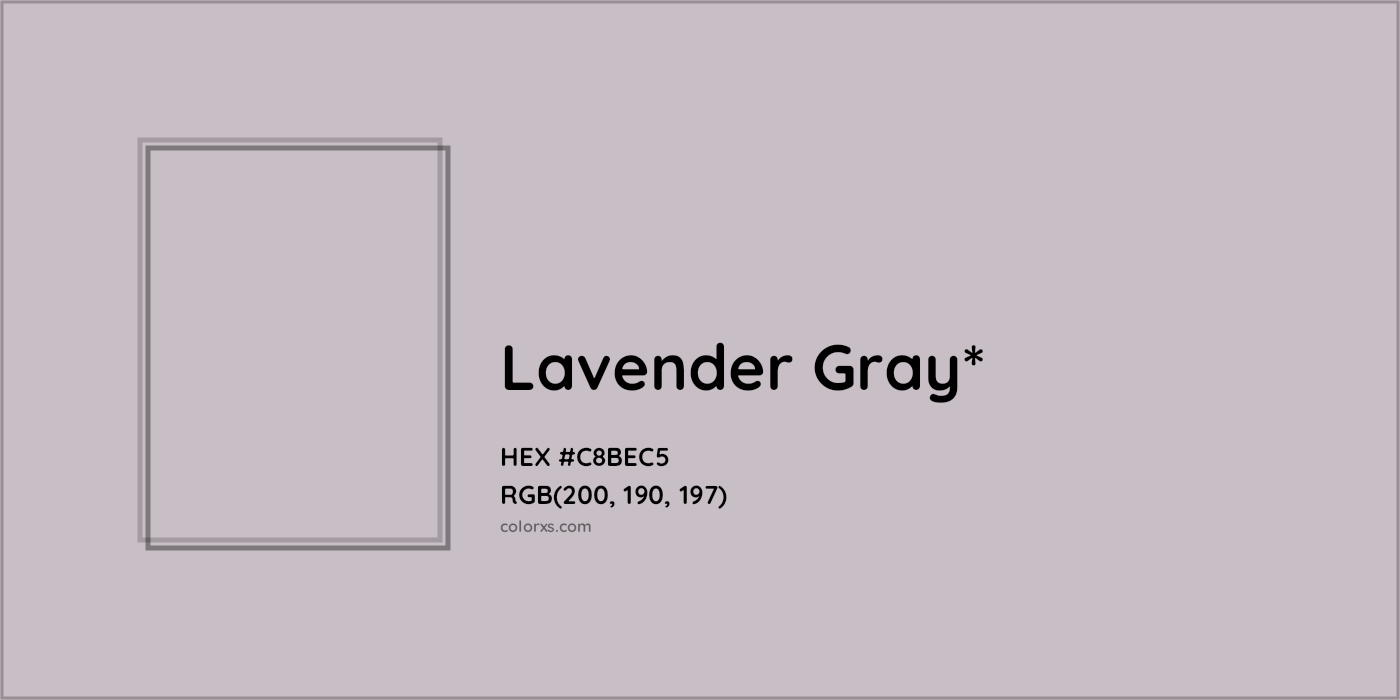 HEX #C8BEC5 Color Name, Color Code, Palettes, Similar Paints, Images