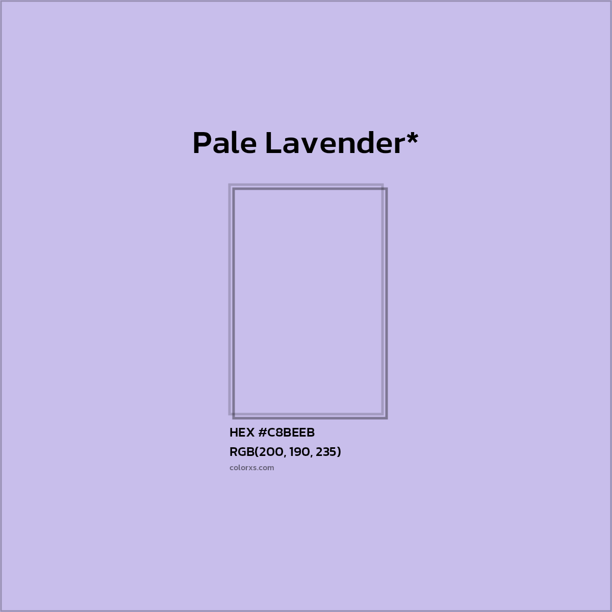 HEX #C8BEEB Color Name, Color Code, Palettes, Similar Paints, Images