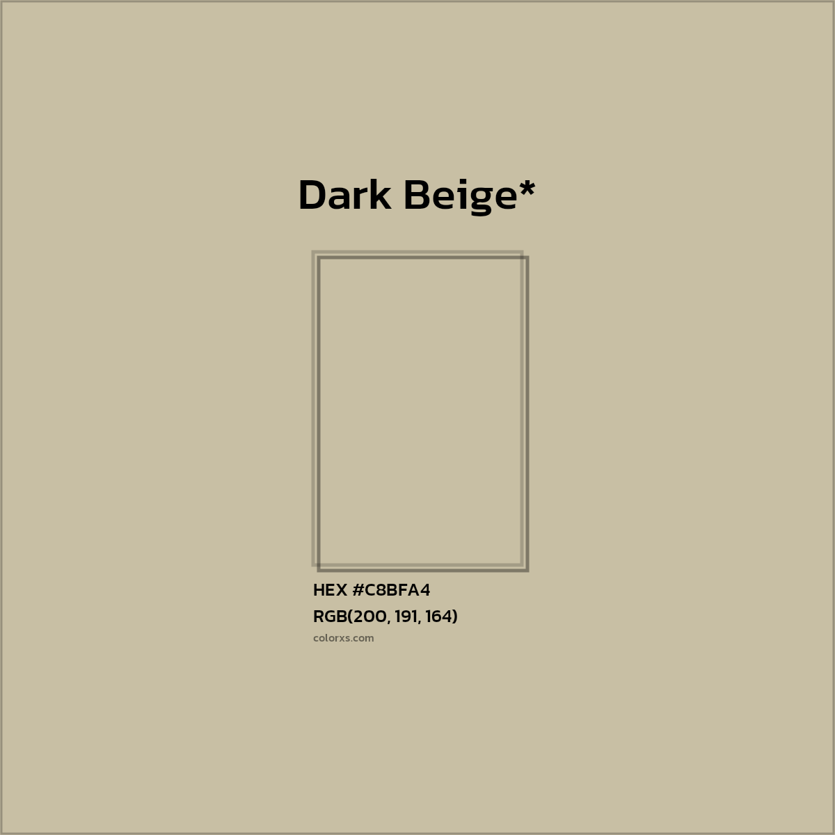 HEX #C8BFA4 Color Name, Color Code, Palettes, Similar Paints, Images