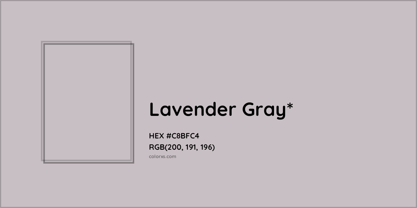 HEX #C8BFC4 Color Name, Color Code, Palettes, Similar Paints, Images