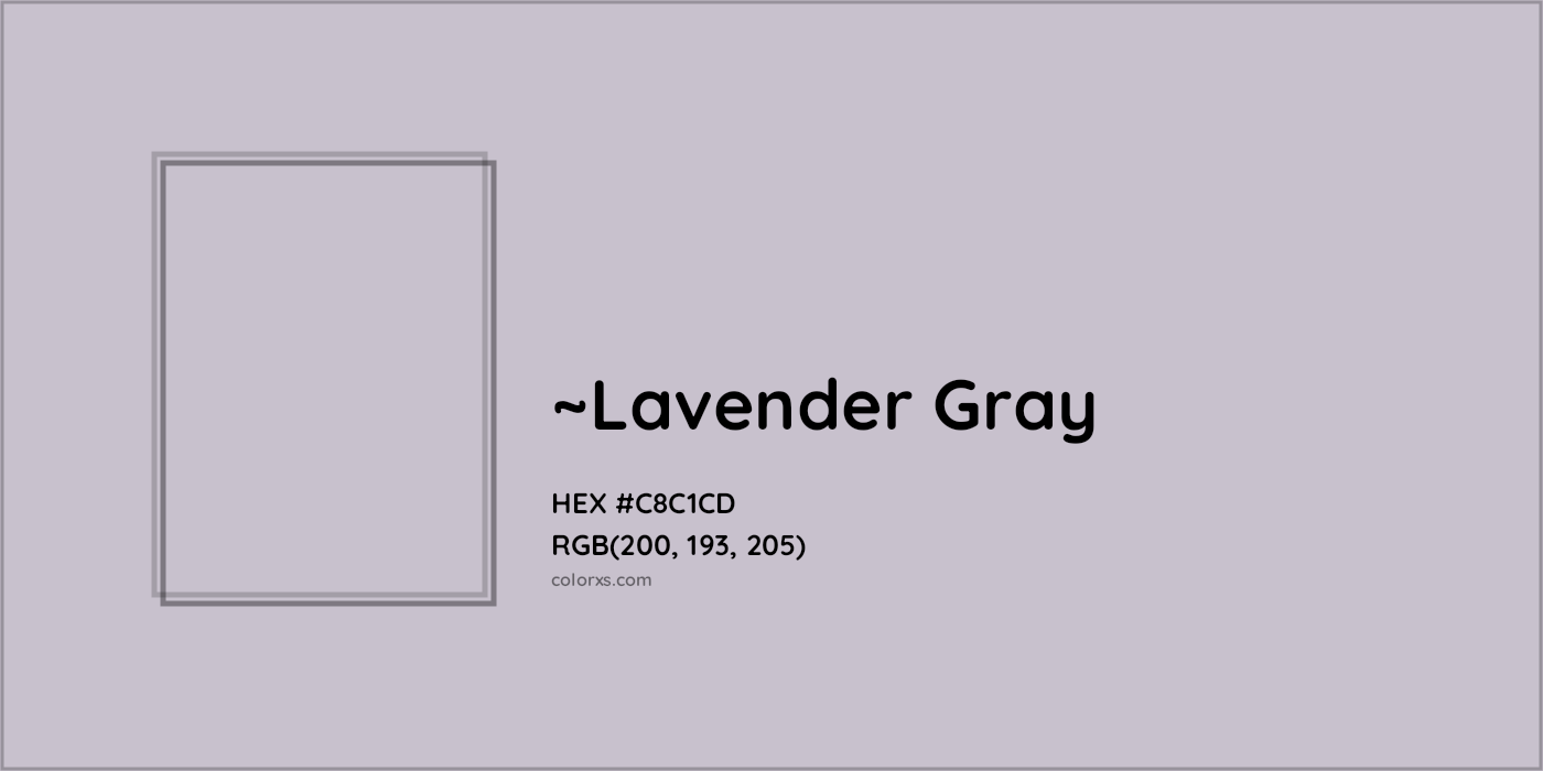 HEX #C8C1CD Color Name, Color Code, Palettes, Similar Paints, Images